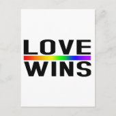 Love Wins - LGBTQ+ Pride ポストカード (正面)