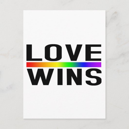 Love Wins - LGBTQ+ Pride ポストカード (正面)