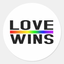 Love Wins - LGBTQ+ Pride  ラウンドシール