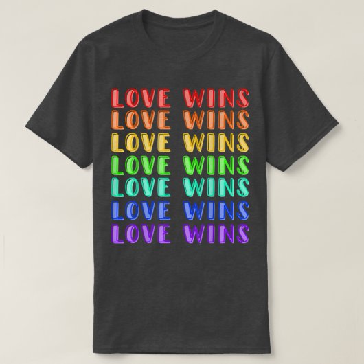 Love Wins Men Women LGBT Ally Tシャツ (デザイン正面)