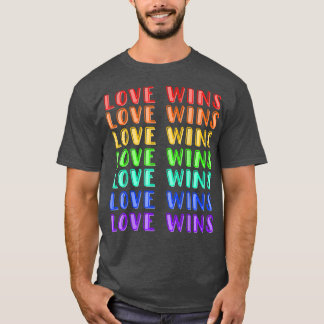 Love Wins Men Women LGBT Ally  Tシャツ