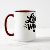 Love Wins Romantic Quote Coffee Mug – Cute Valenti マグカップ (左)