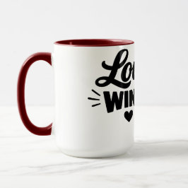 Love Wins Romantic Quote Coffee Mug – Cute Valenti マグカップ