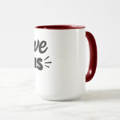 Love Wins Romantic Quote Coffee Mug – Cute Valenti マグカップ (正面右)