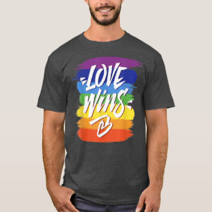 Love Wins TレズビアンゲイプライドレインボープライドLGBT Tシャツ