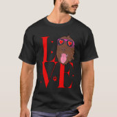 Love Wirehaired Pointing Griffon Tシャツ (正面)