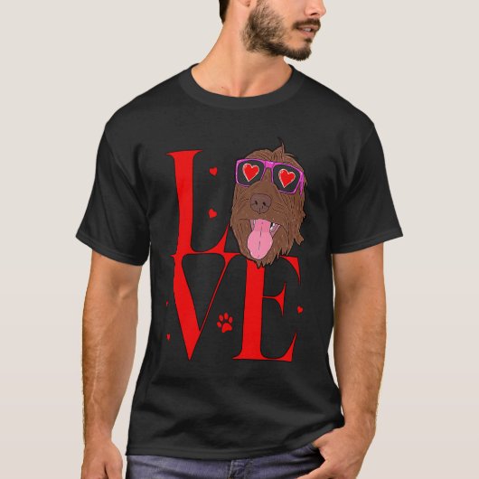 Love Wirehaired Pointing Griffon Tシャツ (正面)