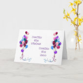 「LOVE」、「WISHES」、「おもしろい」を2倍に誕生日 カード (黄色い花)