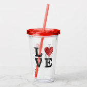 LOVE withハート アクリルタンブラー (裏面)