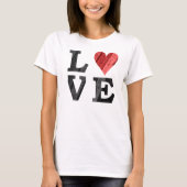 LOVE withハート Tシャツ (正面)