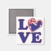 LOVE-with – オーストラリア – ハート マグネット (正面/裏面)