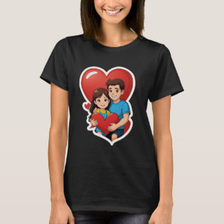  Love with a Heart" or "Kids Sharing a Big heart Tシャツ