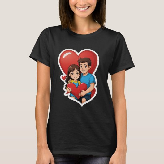  Love with a Heart" or "Kids Sharing a Big heart Tシャツ (正面)