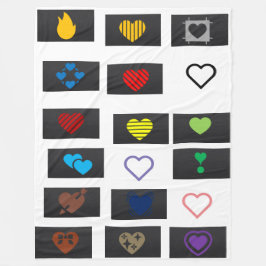 love with all my heart フリースブランケット