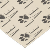 Love with Brown グランジ Pet Paw Print Pattern ショートテーブルランナー (コーナー)