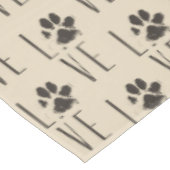 Love with Brown グランジ Pet Paw Print Pattern テーブルクロス (アングル)