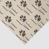 Love with Brown グランジ Pet Paw Print Pattern 薄葉紙 (詳細)