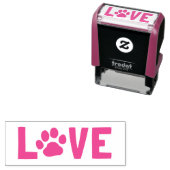 LOVE with Dog Paw Print セルフインキングスタンプ (インサイチュ)