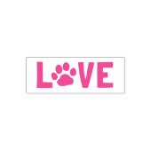 LOVE with Dog Paw Print セルフインキングスタンプ (デザイン)