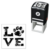 LOVE with Dog Paw Print セルフインキングスタンプ (インサイチュ)