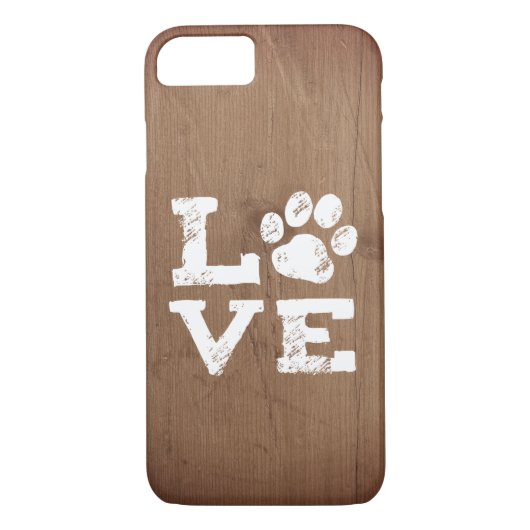 LOVE with Dog Paw Print Case-Mate iPhoneケース (裏面)