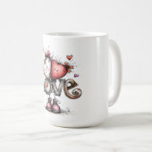  LOVE with Heart Characters Illustration コーヒーマグカップ (正面右)