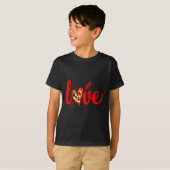 Love With Heart Valentine Day Premium  Tシャツ (正面フル)