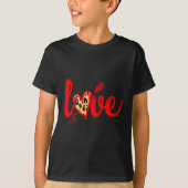 Love With Heart Valentine Day Premium  Tシャツ (正面)