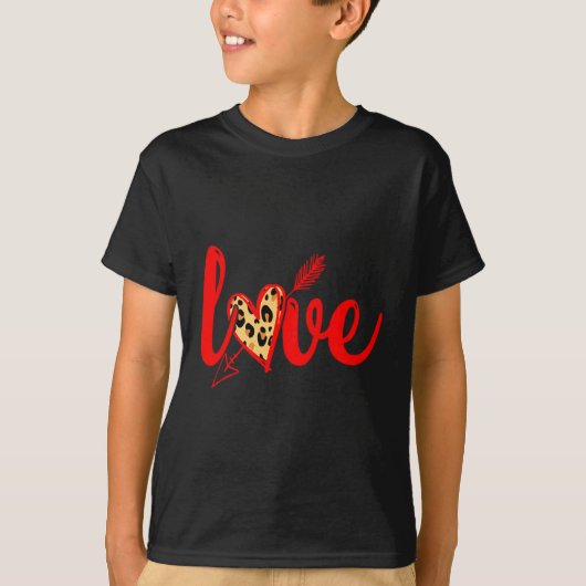 Love With Heart Valentine Day Premium  Tシャツ (正面)