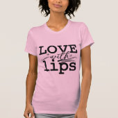 Love with Lips Kissmark Valentine Typography Tシャツ (正面)