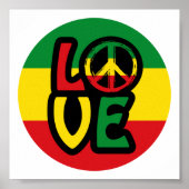 LOVE with peace symbol, reggae style ポスター (正面)