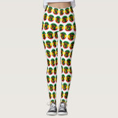 LOVE with peace symbol, reggae style レギンス (正面)