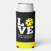 LOVE with pickle ball for the O - pickleball スリム缶クーラー (Seltzer正面)