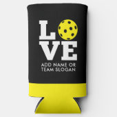 LOVE with pickle ball for the O - pickleball スリム缶クーラー (正面)