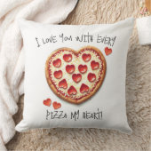 Love with Pizza私のハート クッション (ブランケット)