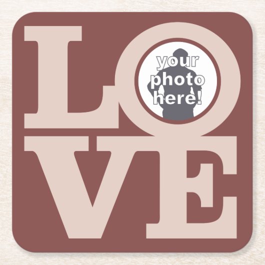 LOVE with Your PHOTO カスタム CONSTERS スクエアペーパーコースター (正面)