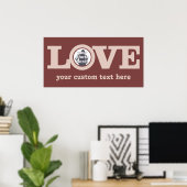 LOVE WITH YOUR PHOTO カスタムPOSTER ポスター (ホームオフィス)