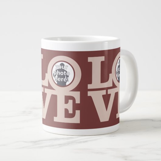 LOVE with YOUR PHOTOSカスタム MUG ジャンボコーヒーマグカップ (正面右)
