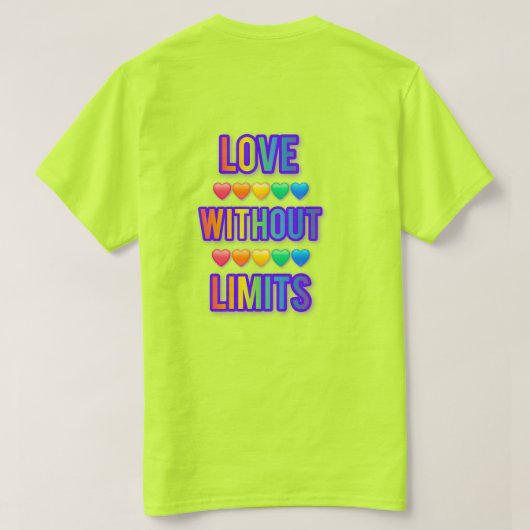 love without limits romantic quote love typT-Shirt Tシャツ (デザイン裏面)