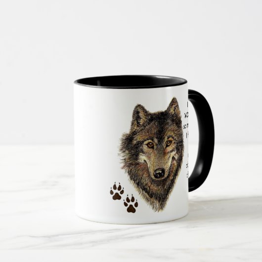 Love WOLVESそんなに私のおもしろい引用文マグ マグカップ (正面右)