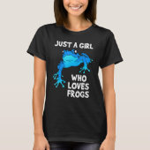 Love Women's Blue Frog Tシャツ (正面)