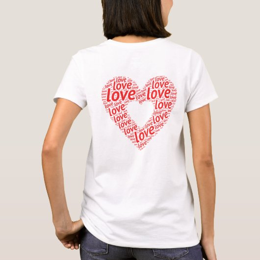 Love Women's T-Shirts Tシャツ (裏面)