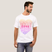 Love Word Cloud Tシャツ (正面フル)