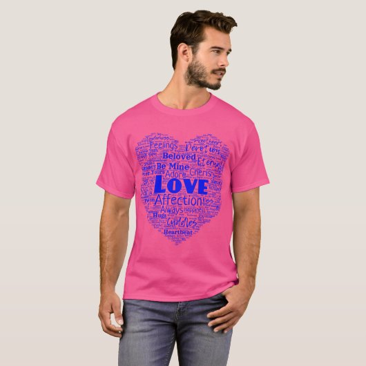 Love Word Cloud Tシャツ (正面フル)