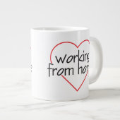Love Working From Home Mug ジャンボコーヒーマグカップ (正面右)