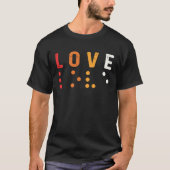 Love World Braille Day Blind People Blindness Awar Tシャツ (正面)