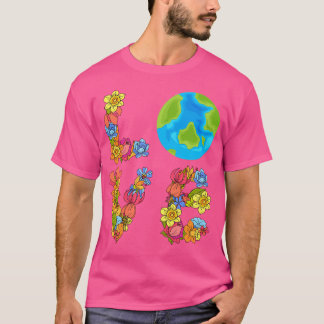 Love World Earth Day 2021環境ラブワールド Tシャツ