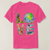 Love World Earth Day 2022 Planet Environmental Ani Tシャツ (デザイン正面)