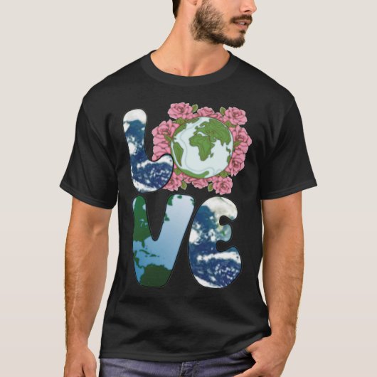 Love World Earth Day 2023 Planet Environmental Ani Tシャツ (正面)