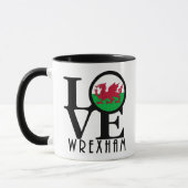 LOVE Wrexham Wales 11oz マグカップ (左)